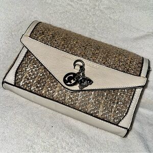 Juicy Couture Beige and Gold Clutch